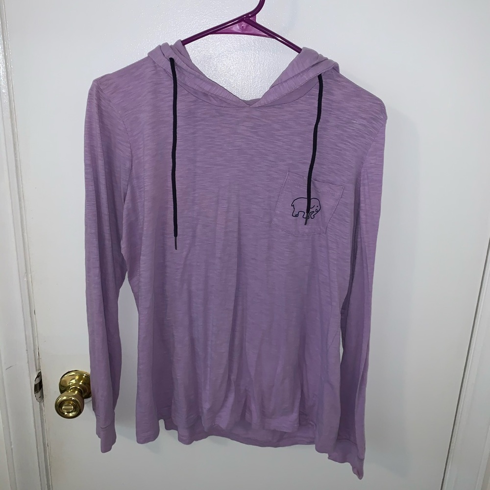 Ivory Ella purple tie die light weight hoodie